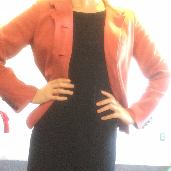 Anne Klein Jackets & Blazers - Gorgeous Anne Klein Red Herringbone Blazer Size 4